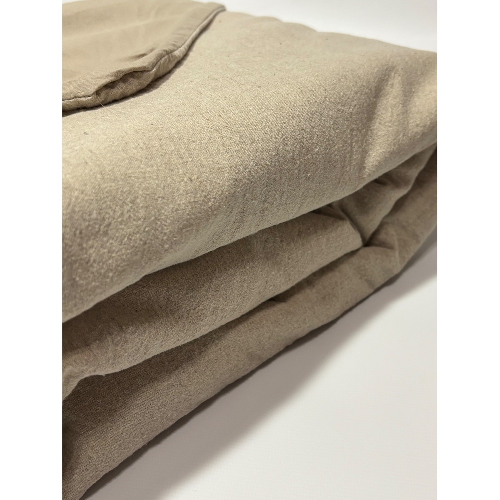 Allure Duvet Cover King Tan Linen‎ Cotton Percale Textured Earthy Neutral
